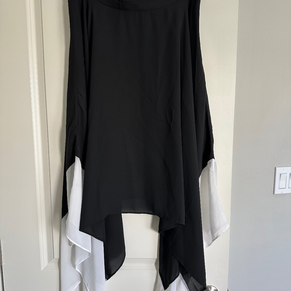 Black and White Asymetrical Chifon Skirt from Venus - never worn